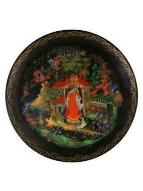 Bradex Palekh Russian Legends Plate – Dead Princess & Seven Bogatyrs, w/ COA